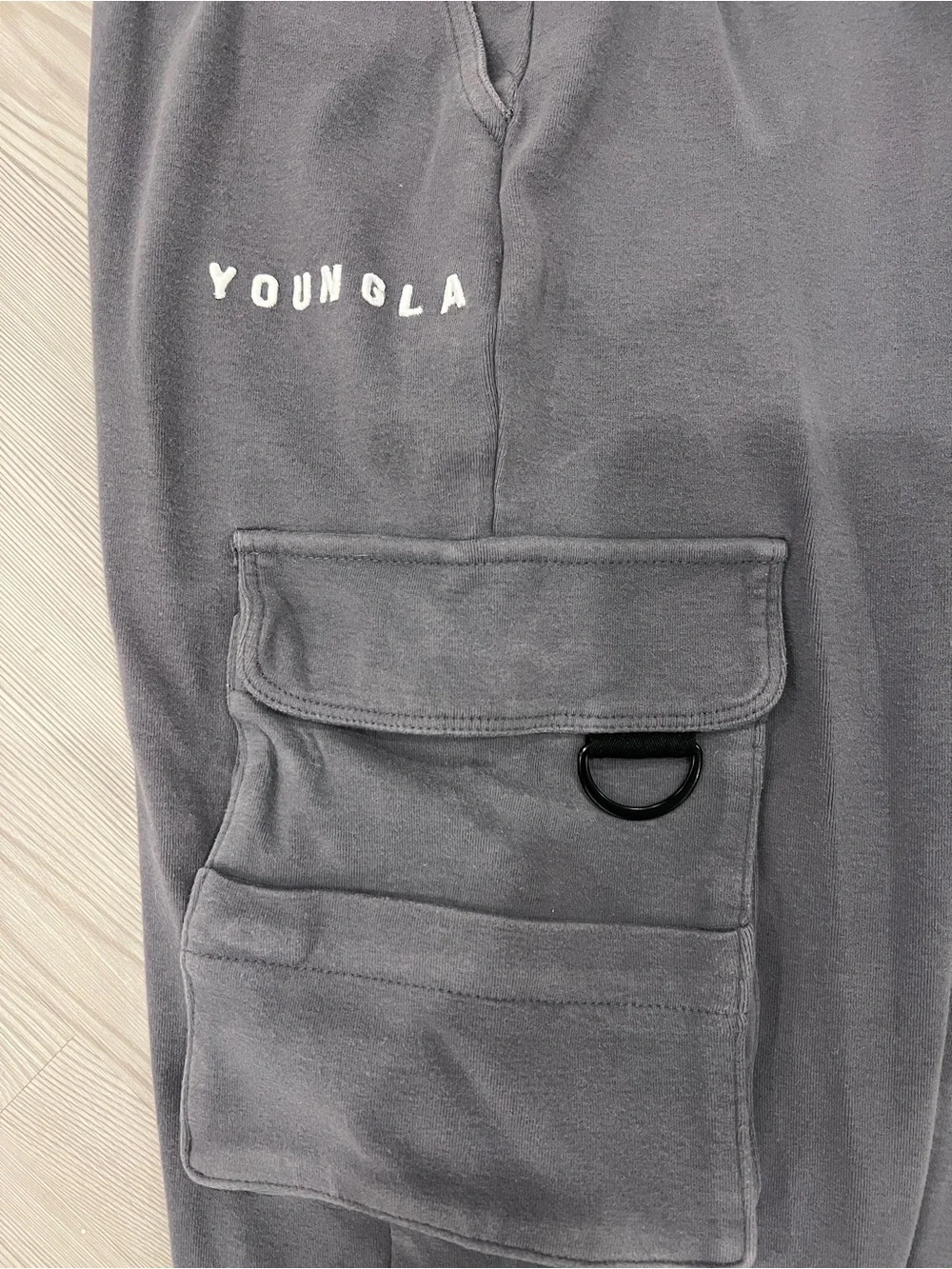 YoungLA Dark Gray Lounge Jogger Pants with Branded Waist Tag